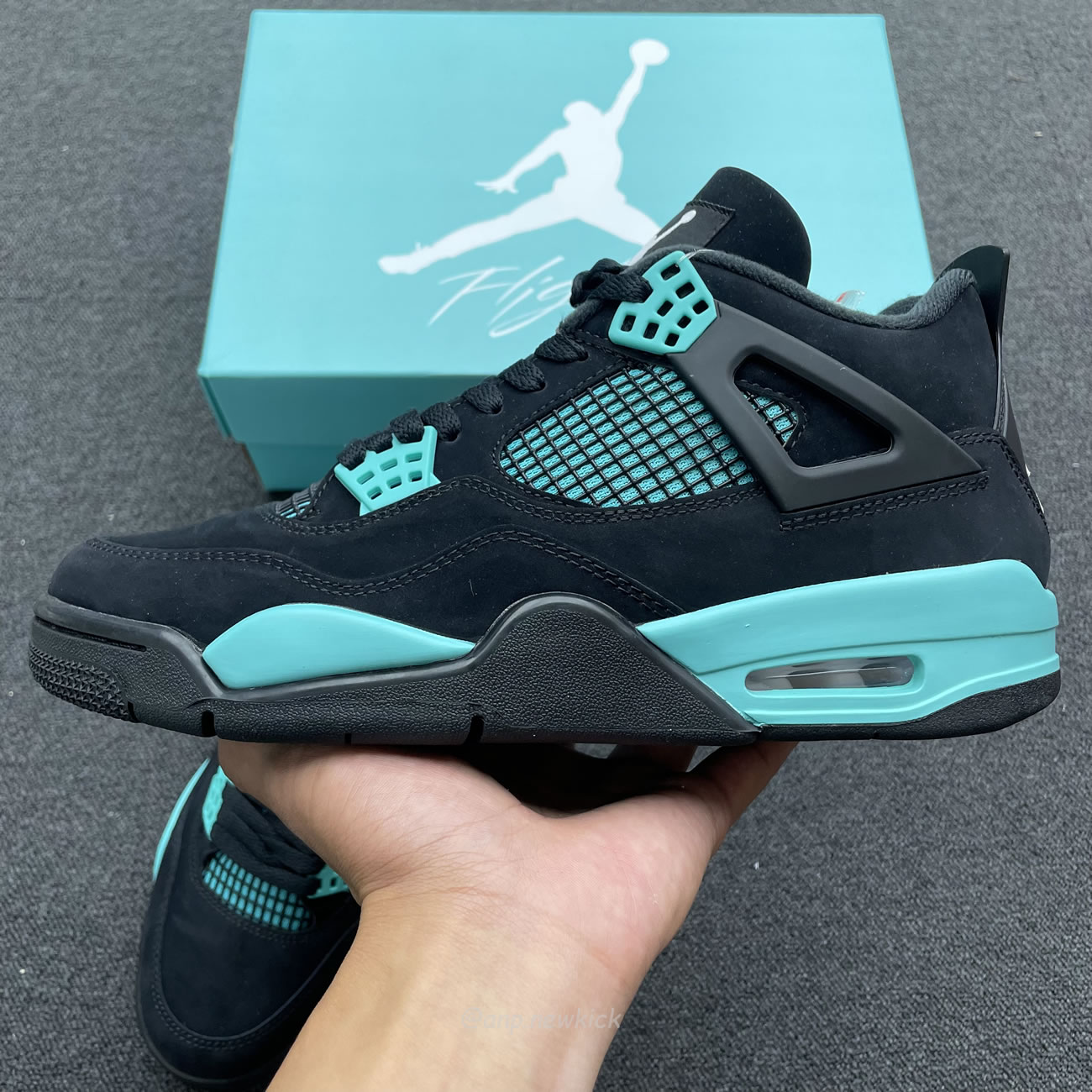 Air Jordan 4 Retro Tiffany Black Green (8) - newkick.app